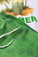 Conjunto Infantil Verão Masculino Camiseta Prancha Summer - Branco