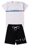 Conjunto Infantil Verão Masculino Paris - Branco