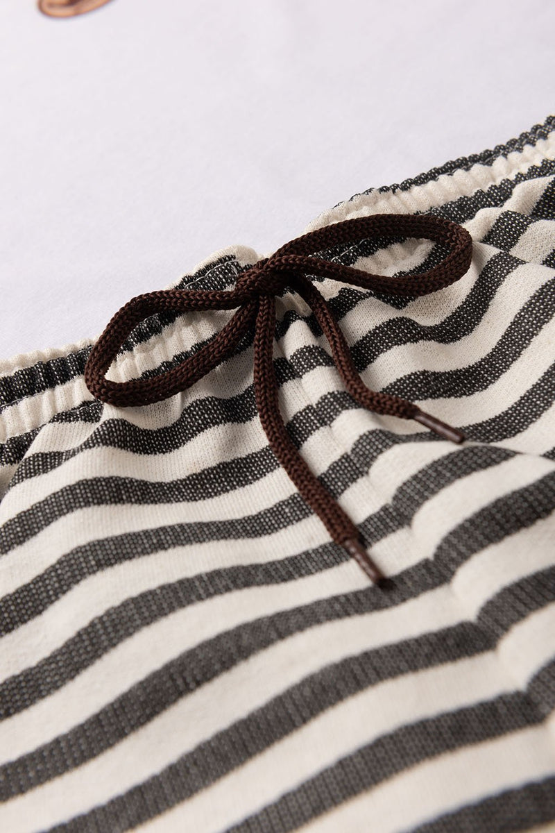 Conjunto Infantil Verão Masculino Plaquinha Coroa - Branca