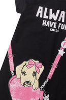 Vestido Infantil Verão Feminino Always Have Fun - Preto
