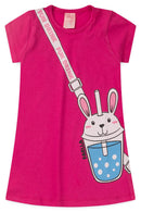Vestido Infantil Verão Feminino Fun Drink - Pink