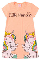 Vestido Infantil Verão Feminino Little Princess - Salmão
