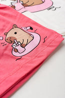 Conjunto Infantil Verão Feminino Ursinho Cool - Off White