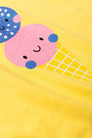 Conjunto Infantil Pijama Verão Feminino Sorvete - Amarelo