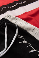 Conjunto Infantil Verão Masculino Listras - Vermelho