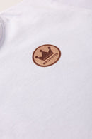 Conjunto Infantil Verão Masculino Plaquinha Coroa - Branca