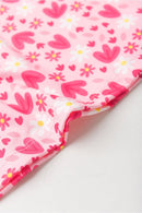 Vestido Infantil Verão Feminino Corações - Rosa