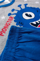 Pijama Infantil Verão Masculino Monstrinho - Mescla