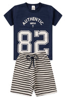 Conjunto Infantil Verão Masculino Authentic - Marinho