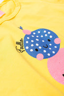 Conjunto Infantil Pijama Verão Feminino Sorvete - Amarelo