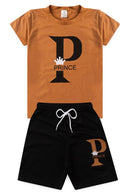 Conjunto Infantil Verão Masculino Prince - Caramelo