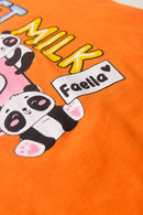 Vestido Infantil Verão Feminino Milkshake - Laranja