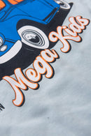 Pijama Infantil Manga Longa Masculino Vintage - Azul