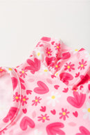 Vestido Infantil Verão Feminino Corações - Rosa