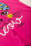 Conjunto Infantil Verão Feminino Very Cute Cat - Pink