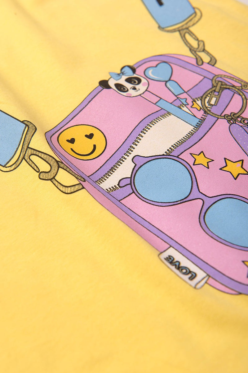 Vestido Infantil Verão Feminino Beautiful Pretty Cool - Amarelo