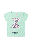 Conjunto Infantil Verão Feminino Sereia - Verde
