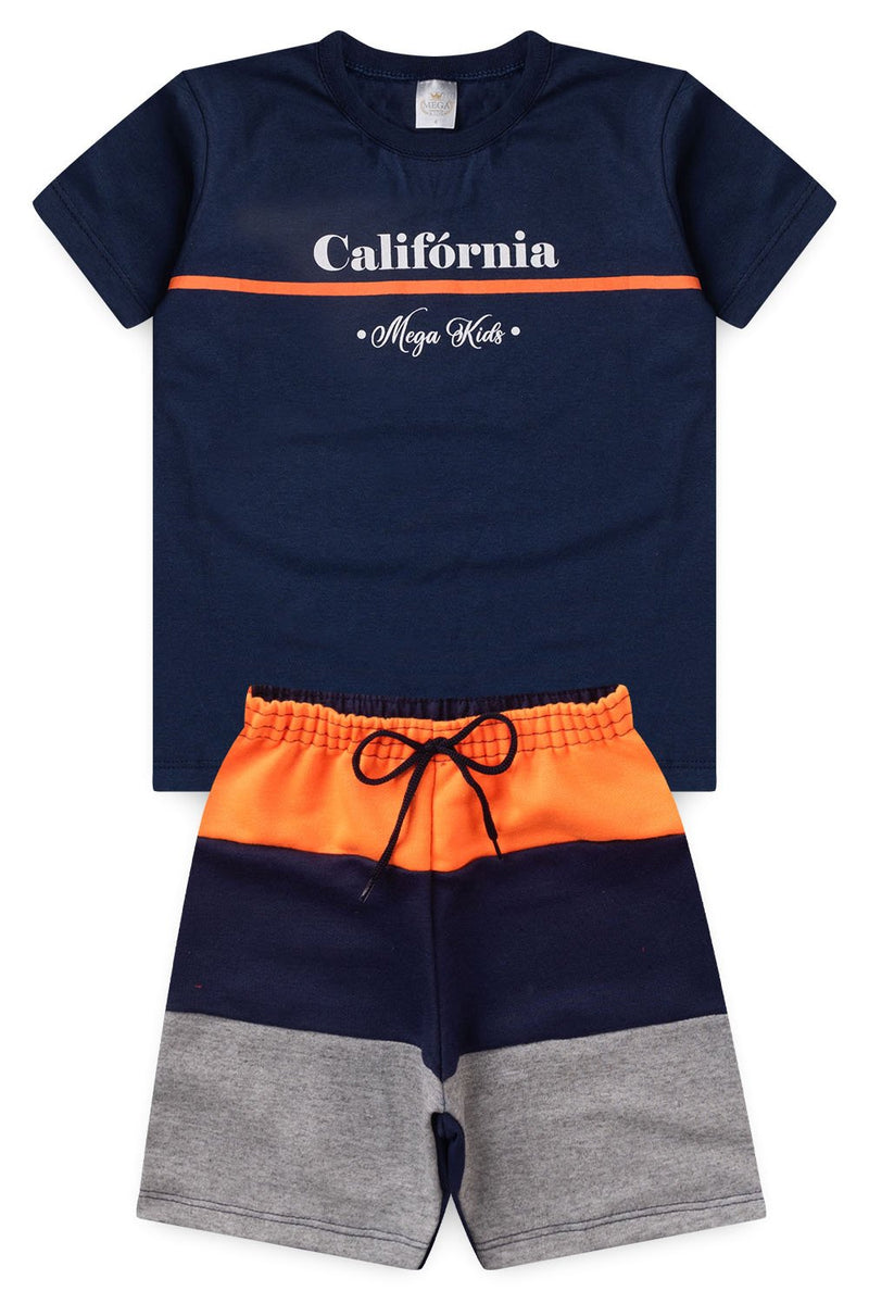 Conjunto Infantil Verão Masculino California - Marinho