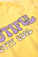 Vestido Infantil Verão Feminino Beautiful Pretty Cool - Amarelo