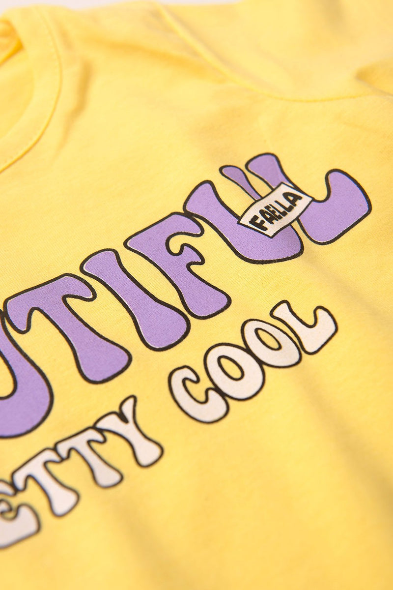 Vestido Infantil Verão Feminino Beautiful Pretty Cool - Amarelo