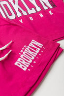 Conjunto Cropped Infantil Verão Feminino Brooklyn Faella - Pink