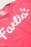 Conjunto Cropped Infantil Verão Feminino Faella - Chiclete