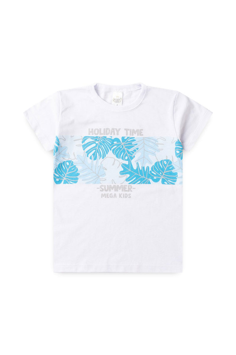 Conjunto Infantil Verão Masculino Holiday Time - Branco