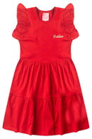 Vestido Infantil Verão Feminino Três Marias - Vermelho