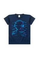 Conjunto Infantil Verão Masculino Menino de Fone - Marinho