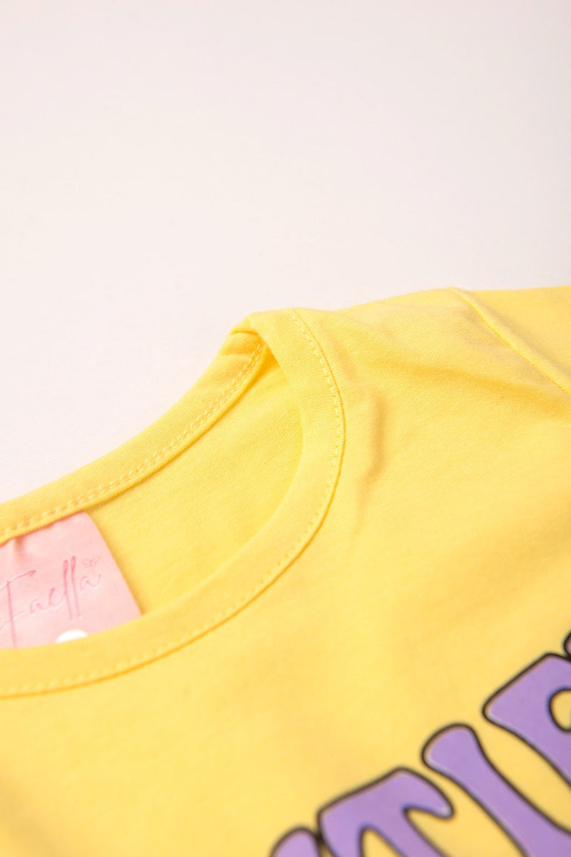 Vestido Infantil Verão Feminino Beautiful Pretty Cool - Amarelo
