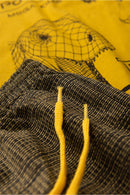 Conjunto Infantil Verão Masculino Regata Com Capuz Dino - Mostarda