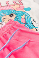 Conjunto Infantil Verão Feminino Hello - Off White