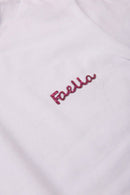 Conjunto Infantil Verão Feminino Pantalona Faella Flores - Branco