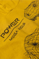 Conjunto Infantil Verão Masculino Regata Com Capuz Dino - Mostarda