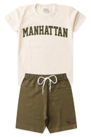 Conjunto Infantil Verão Masculino Manhatam - Off