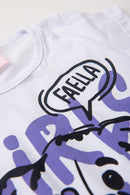 Conjunto Infantil Verão Feminino Girls Rule - Branco