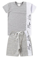Conjunto Infantil Verão Masculino Recortes Kids - Mescla