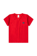 Conjunto Infantil Verão Masculino Plaquinha - Vermelho