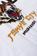 Pijama Infantil Verão Masculino Tigre de Óculos - Branco