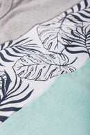 Conjunto Infantil Verão Masculino Recortes Folhas - Mescla