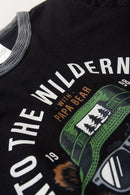 Pijama Infantil Manga Longa Masculino Into the wilderness - Preto