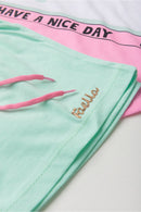 Conjunto Infantil Verão Feminino Summer Faella - Branco