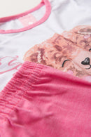 Pijama Infantil Manga Longa Feminino Horse - Rosa