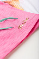 Conjunto Infantil Verão Feminino Sorvete - Branco