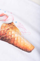 Conjunto Infantil Verão Feminino Sorvete - Branco