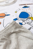 Pijama Infantil Manga Longa Masculino Astronauta - Branco