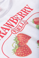 Conjunto Infantil Verão Feminino Strawberry - Branco