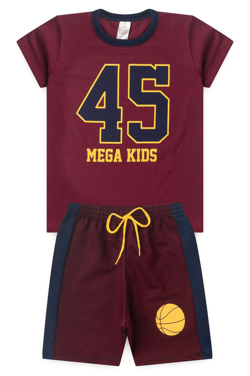 Conjunto Infantil Verão Masculino 45 - Bordo
