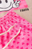 Conjunto Infantil Verão Feminino Emogi - Bege
