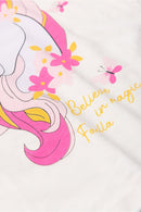 Conjunto Infantil Verão Feminino Believe in Magic - Off White